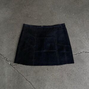 Vintage 90’s Patchwork Suede Mini Skirt